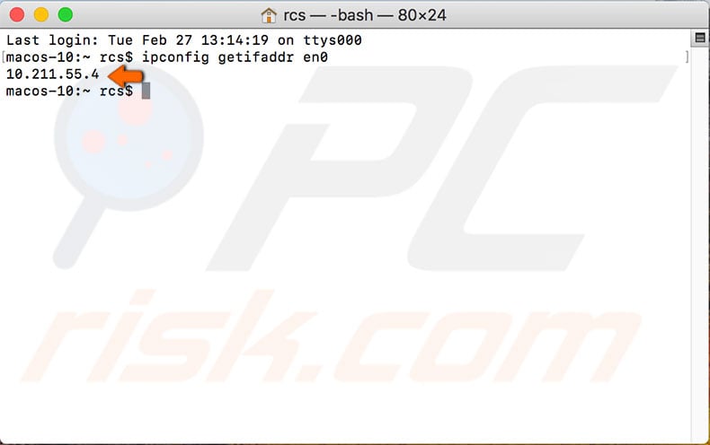 how do you do ipconfig on a mac