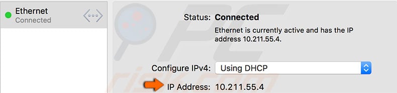 How to find ip address for macbook pro