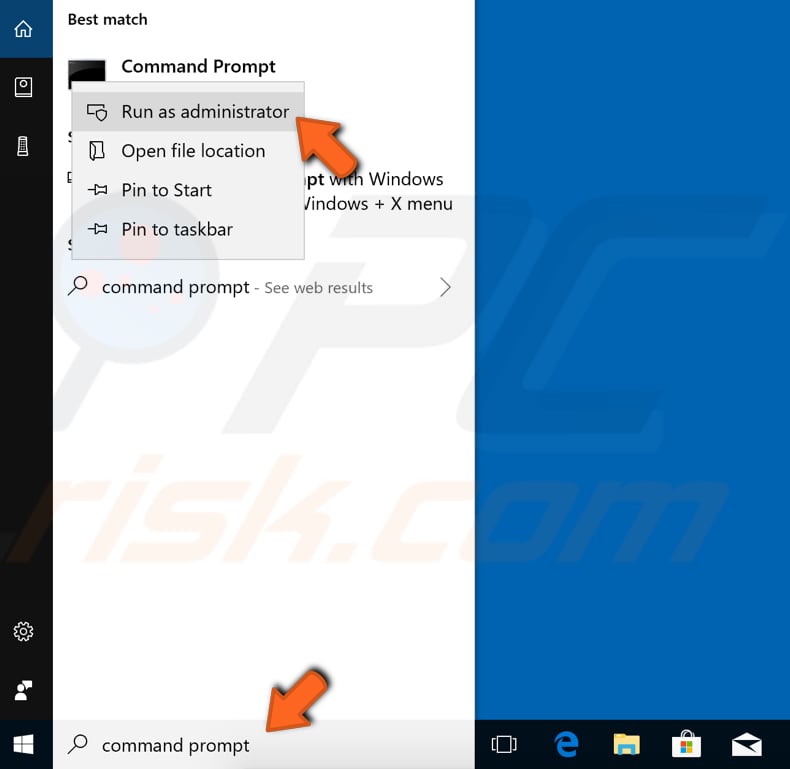 execute slmgr.vbs command using command prompt step 1