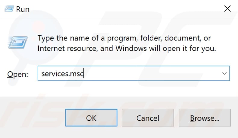 disable windows search service step 1