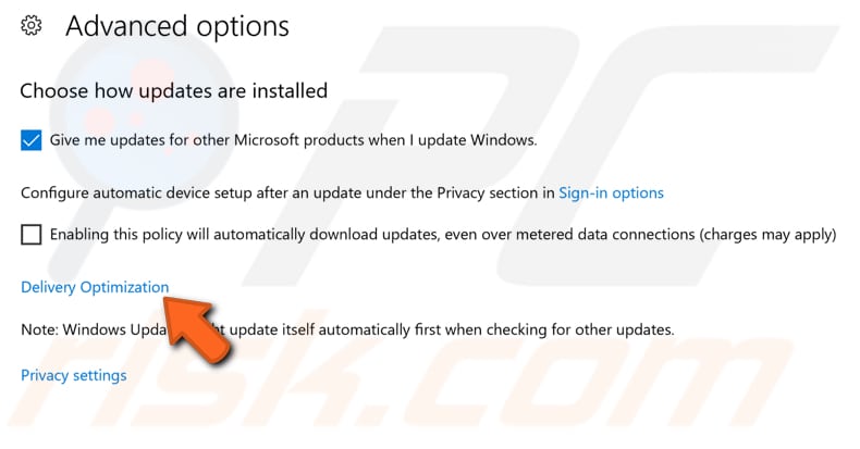 disable windows update peer to peer feature step 3