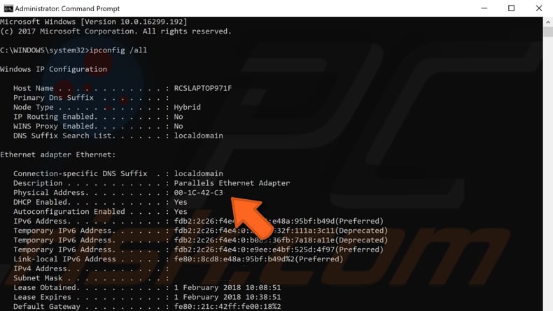 enter MAC address manually step 1