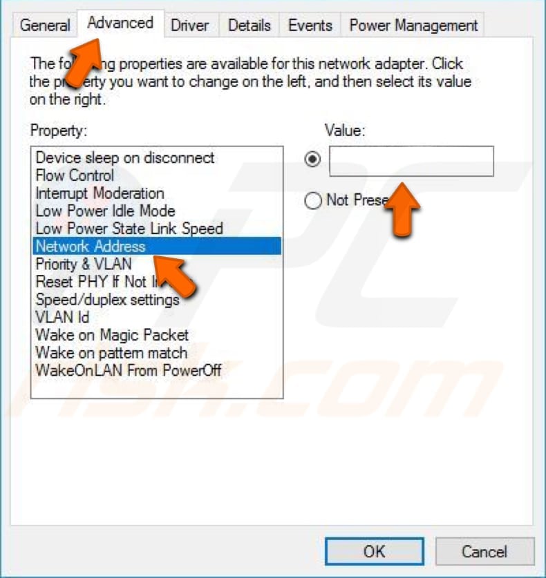 enter MAC address manually step 6