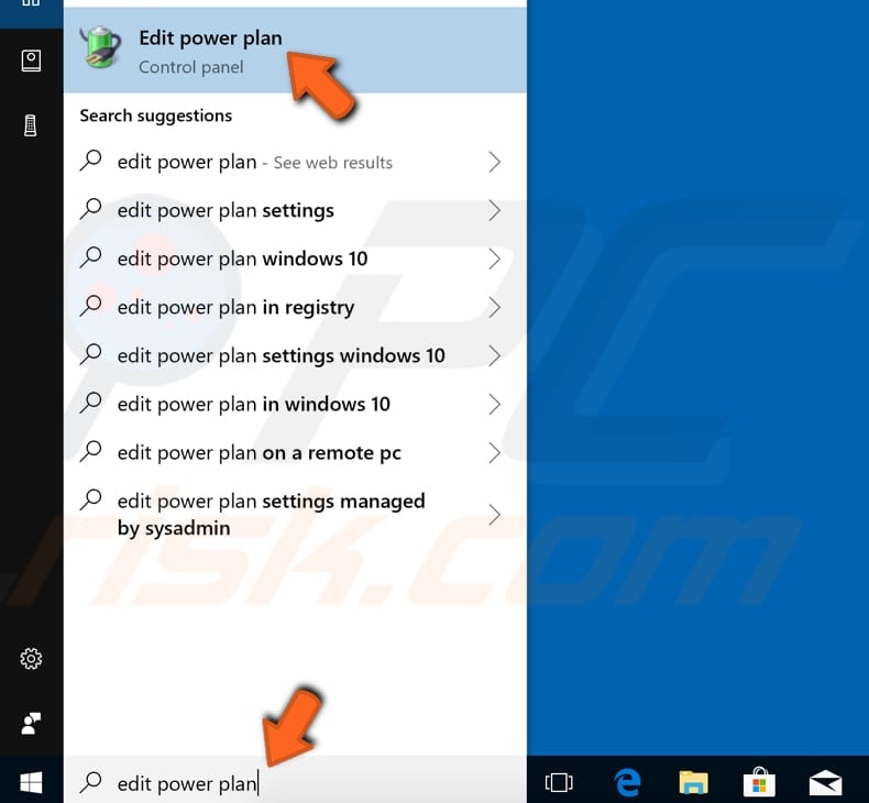 adjust power options step 1