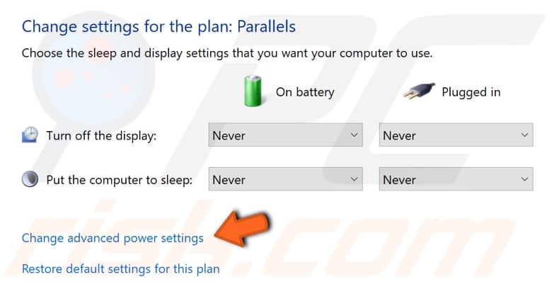 adjust power options step 2