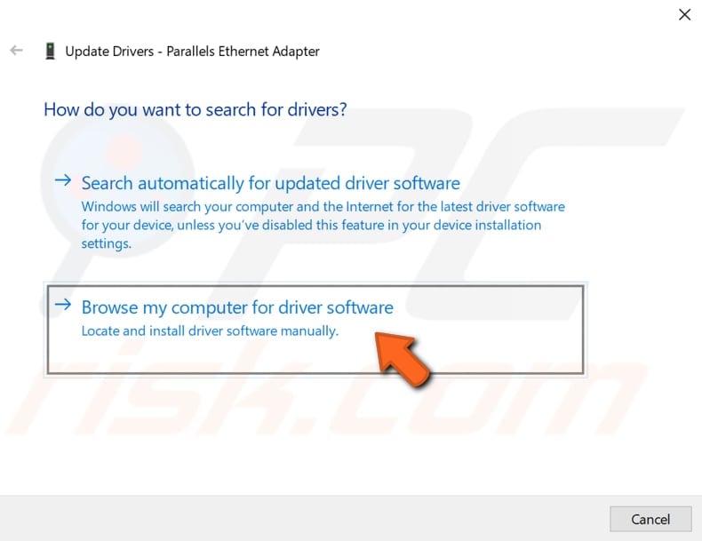 update network adapter driver step 2