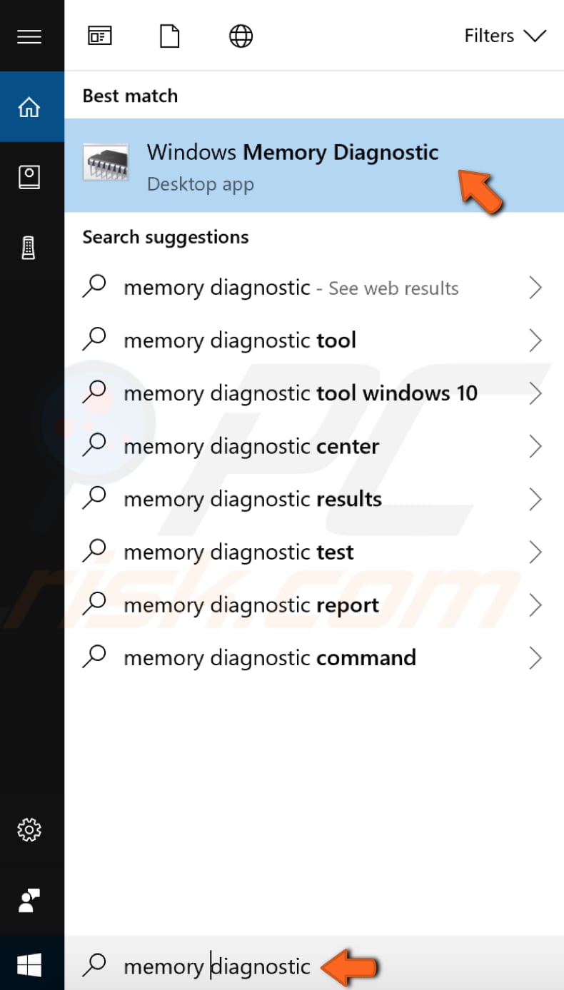 Windows 10 memory hot sale diagnostic results