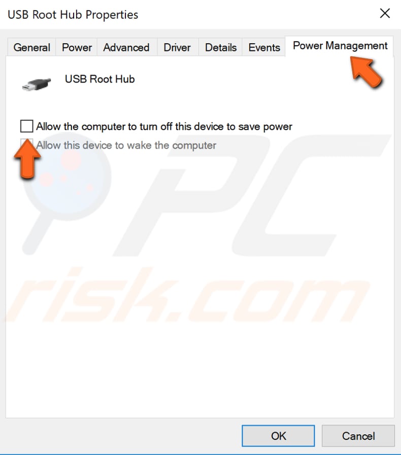 adjust power management settings for usb step 3