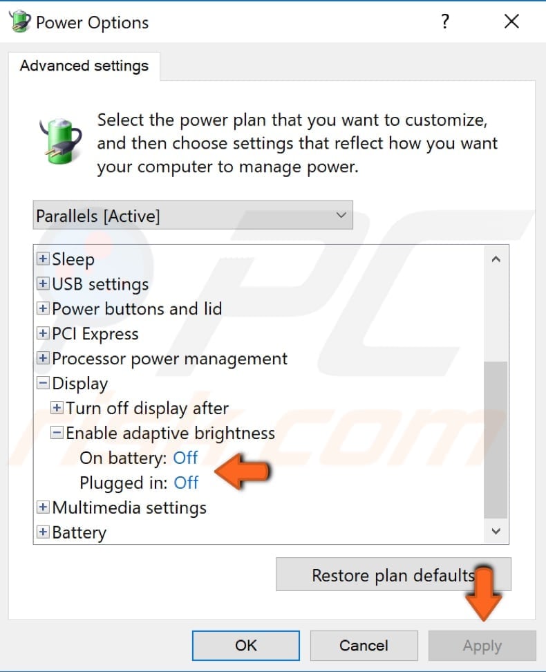 adjust screen brightness windows 7 not available