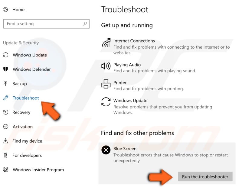 run windows troubleshooter step 2