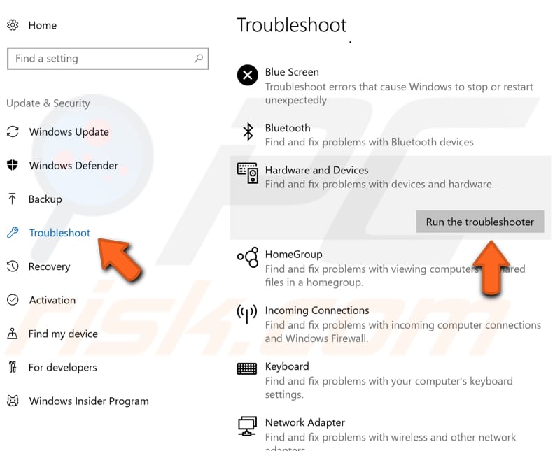 run windows troubleshooter step 2