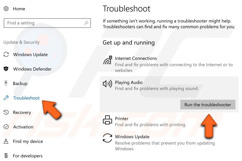 run windows troubleshooter step 3