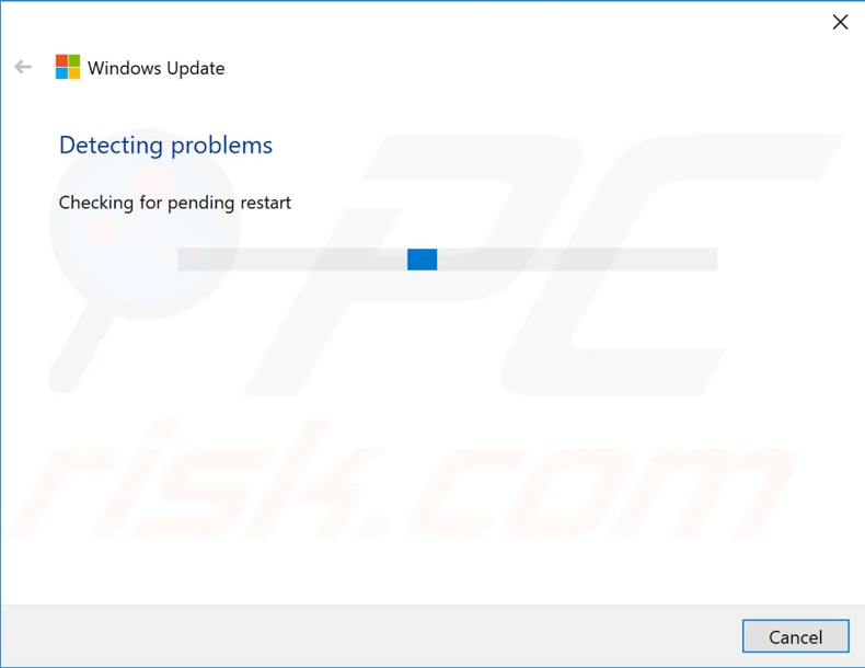 Windows Update Troubleshooter detecting problems