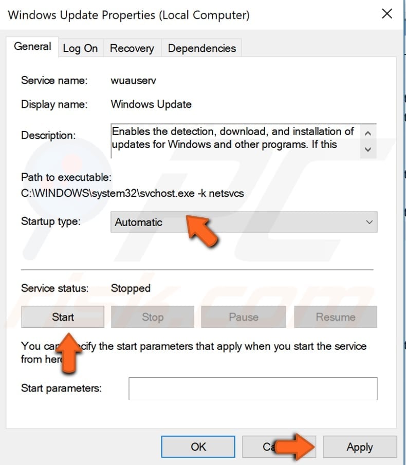 check windows update service step 4