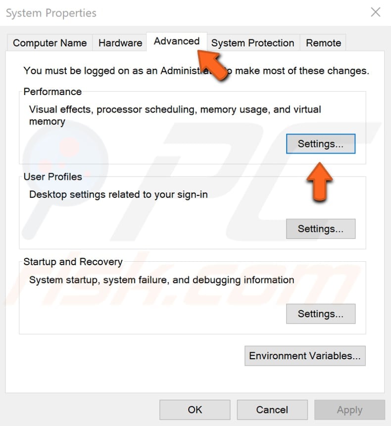 turn off visual effects step 2