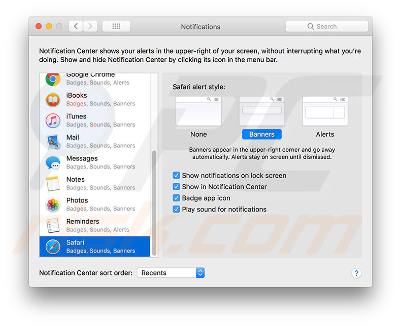 disable google chrome notifications for mac