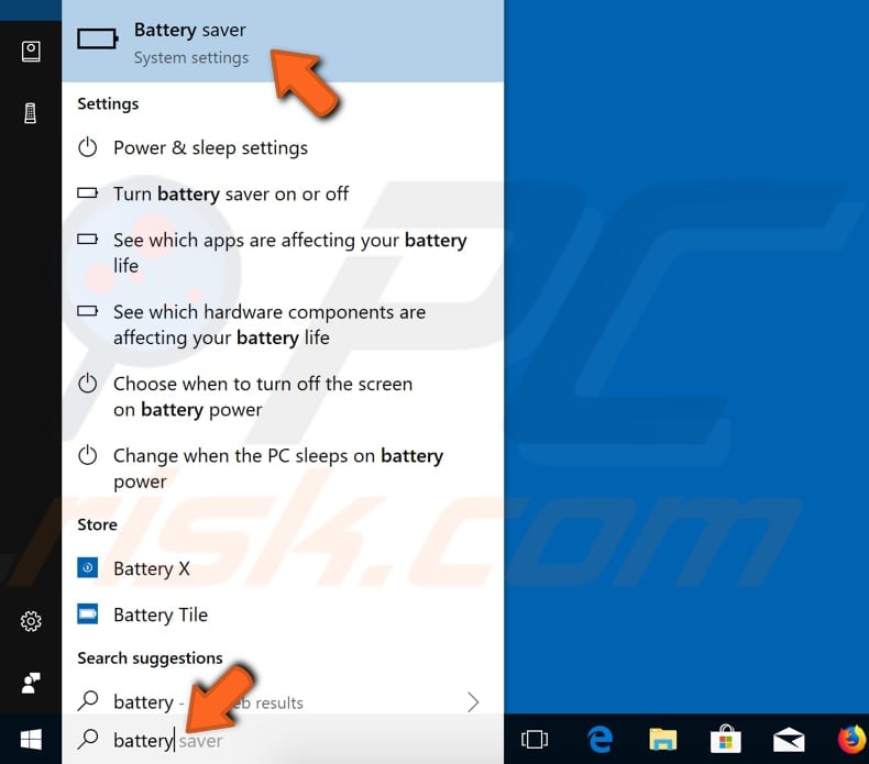 use windows battery saver step 1