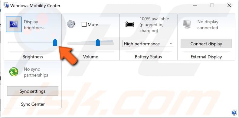 adjust screen brightness step 2