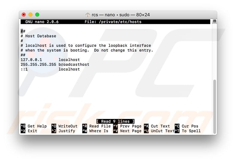 hosts-nano-terminal