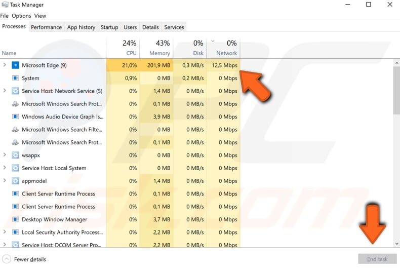 check which apps using your network connection step 2