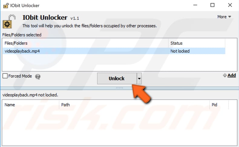 unlock files using iobit unlocker step 1 