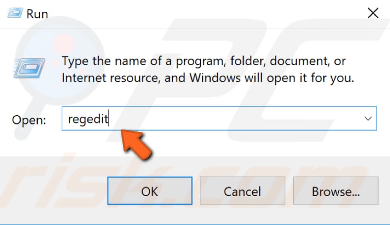 remove entries using registry editor step 2