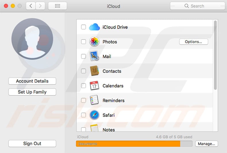 mac mail contacts default settings on osx