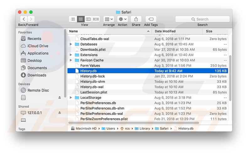 backup safari history mac