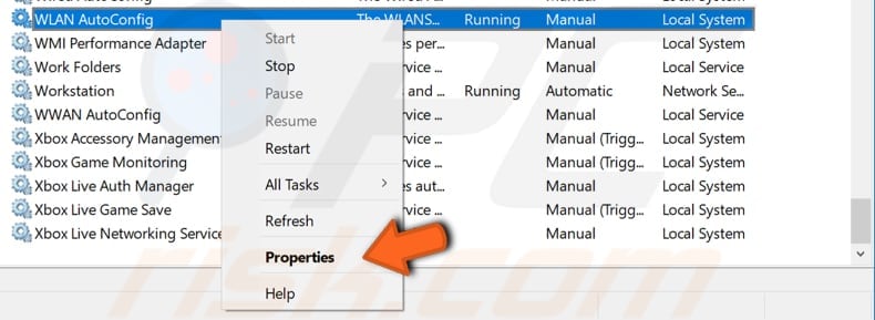 check WLAN autoconfig service step 2