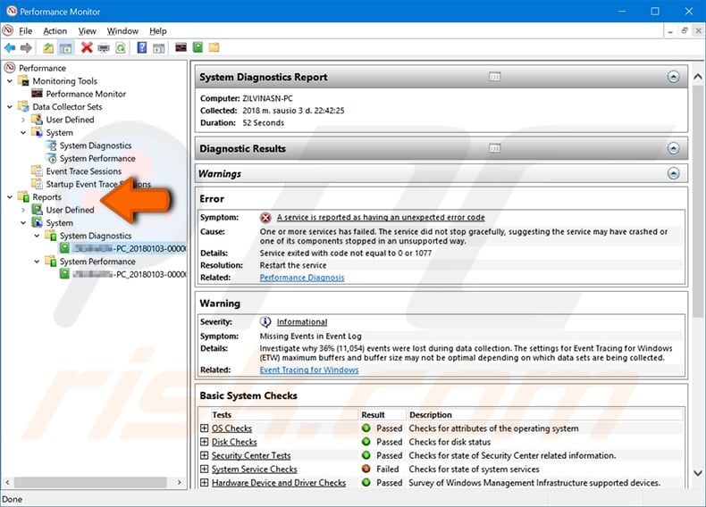 performance monitor for experienced users step 2