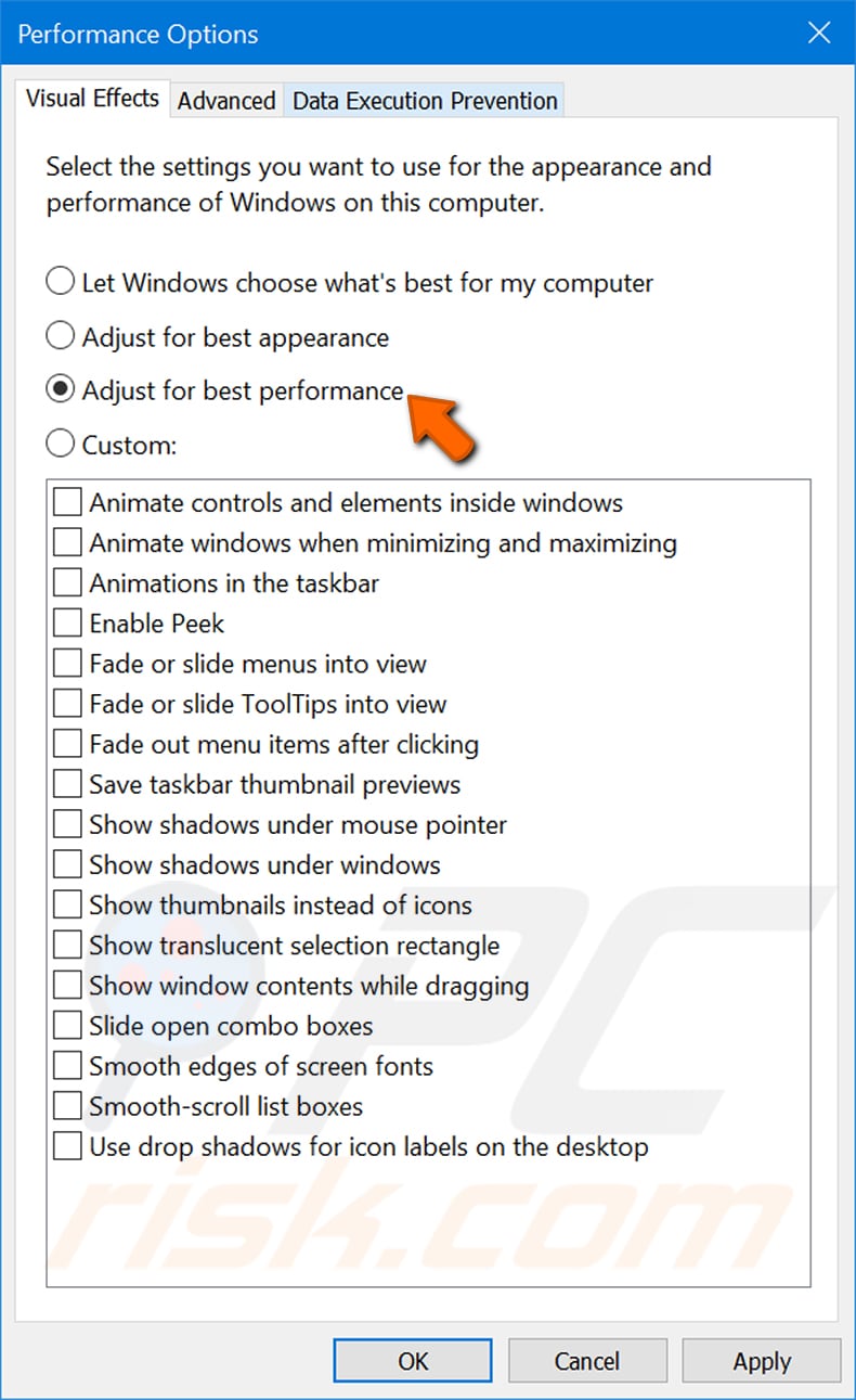 reduce windows animations display step 3