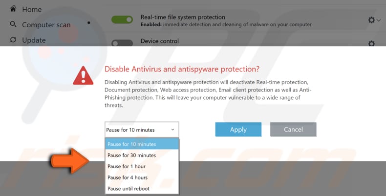 how to temporarily disable free avast firewall