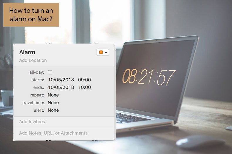 alarm clock in macbook