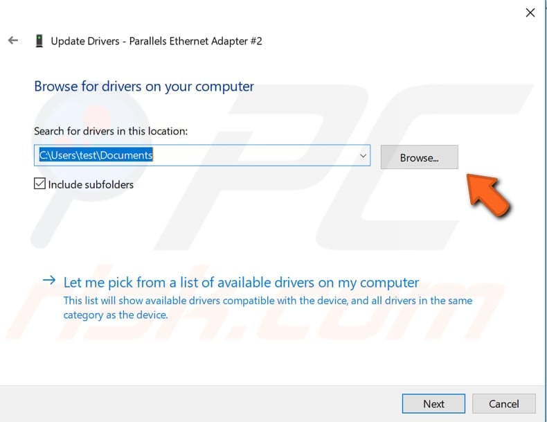 update network adapter driver step 4