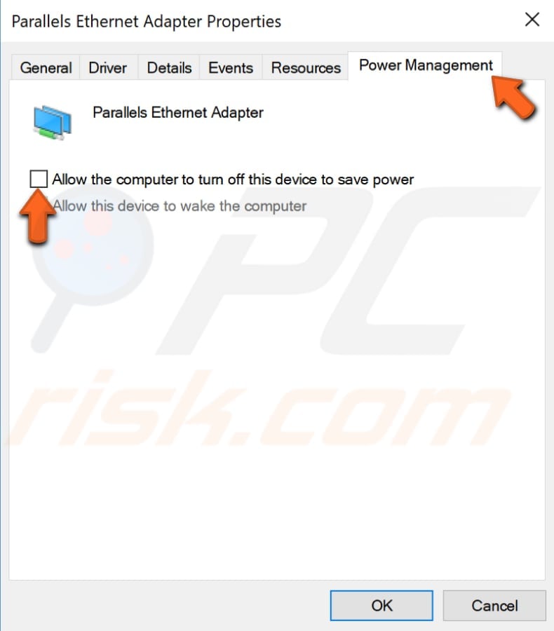 adjust power management settings step 2