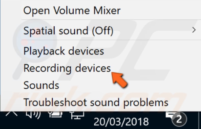 configura el micrófono como un paso de dispositivo predeterminado 1