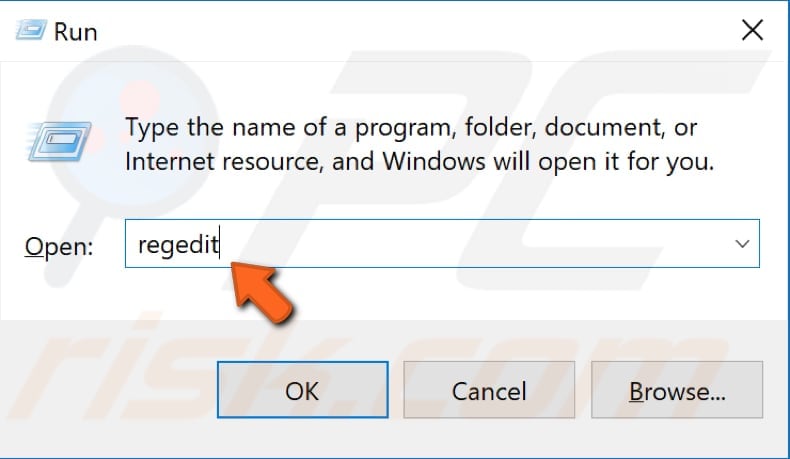 edit windows registry step 1