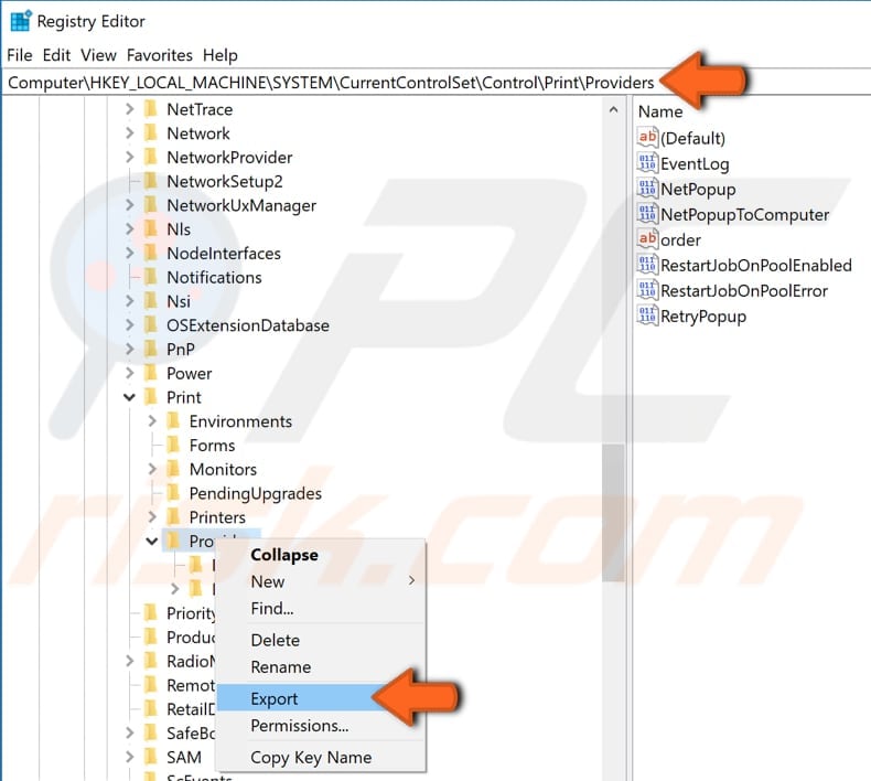 edit windows registry step 2