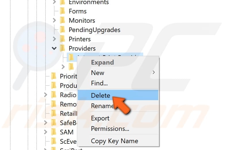 modifica registro di sistema di Windows passo 3