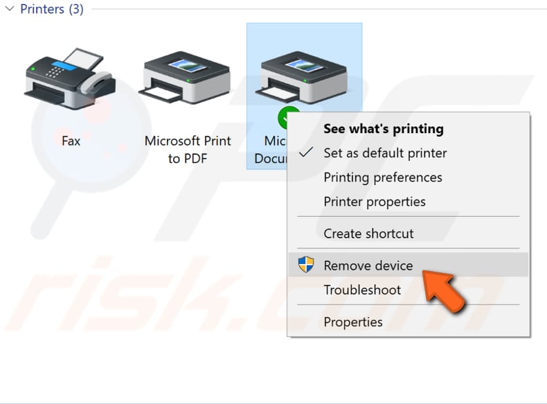 re-add printer step 1