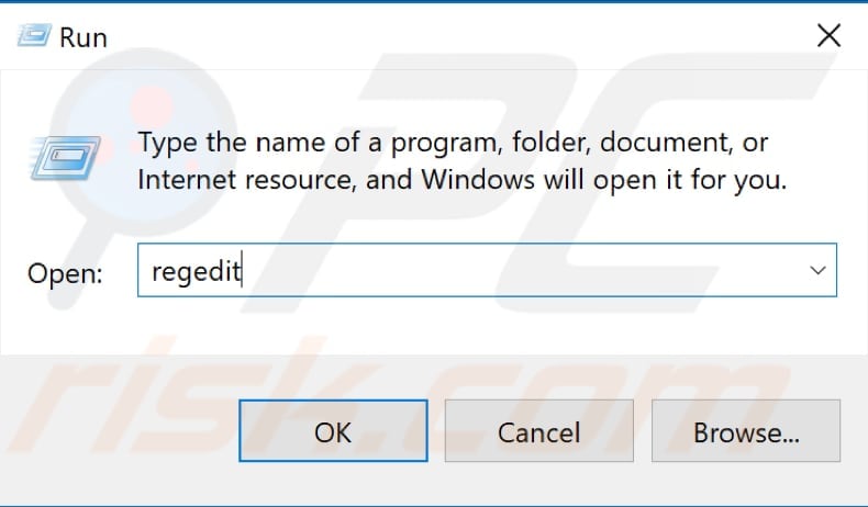 remove windows defender policies using registry editor step 1