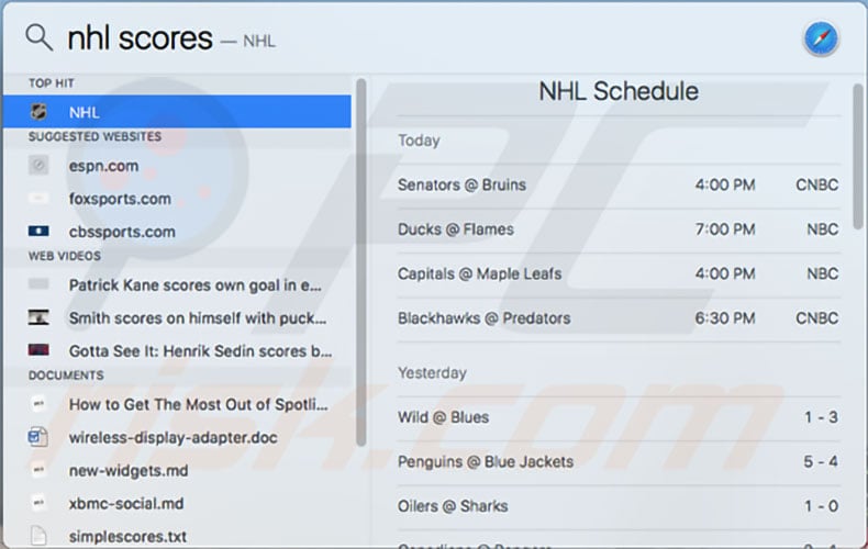 nhl-scores