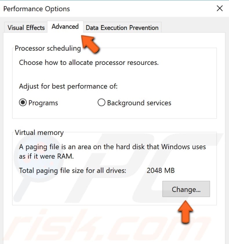 check virtual memory settings step 3