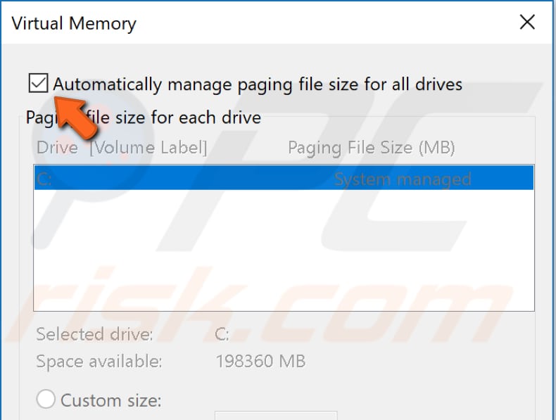 check virtual memory settings step 4