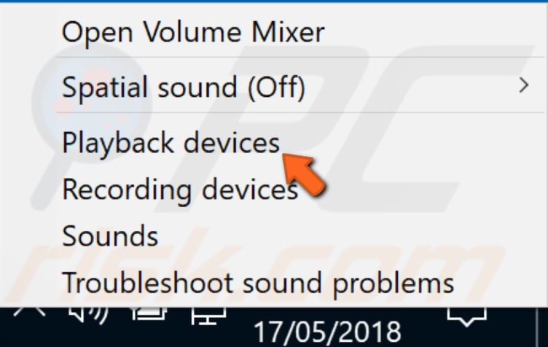 disable audio enhancements step 1