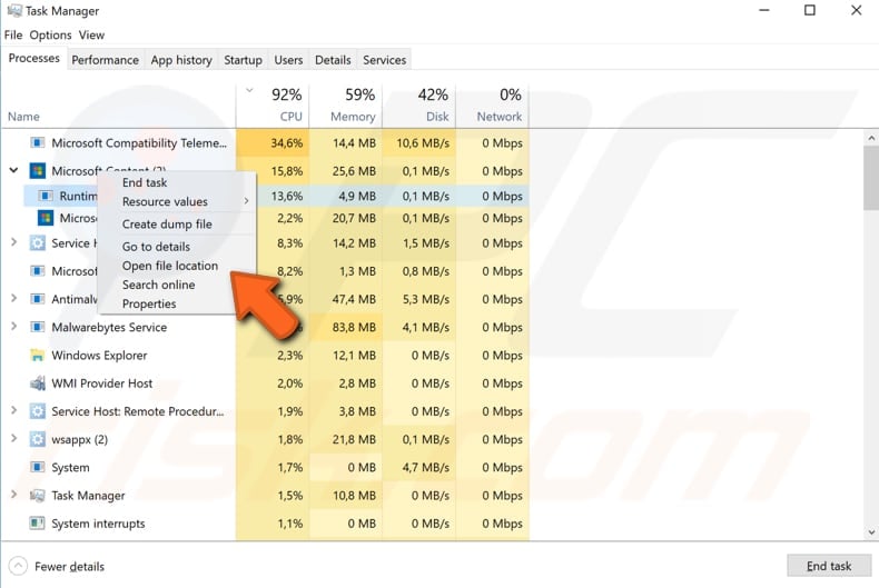 how to stop or to remove QtWebEngineProcess.exe step 2