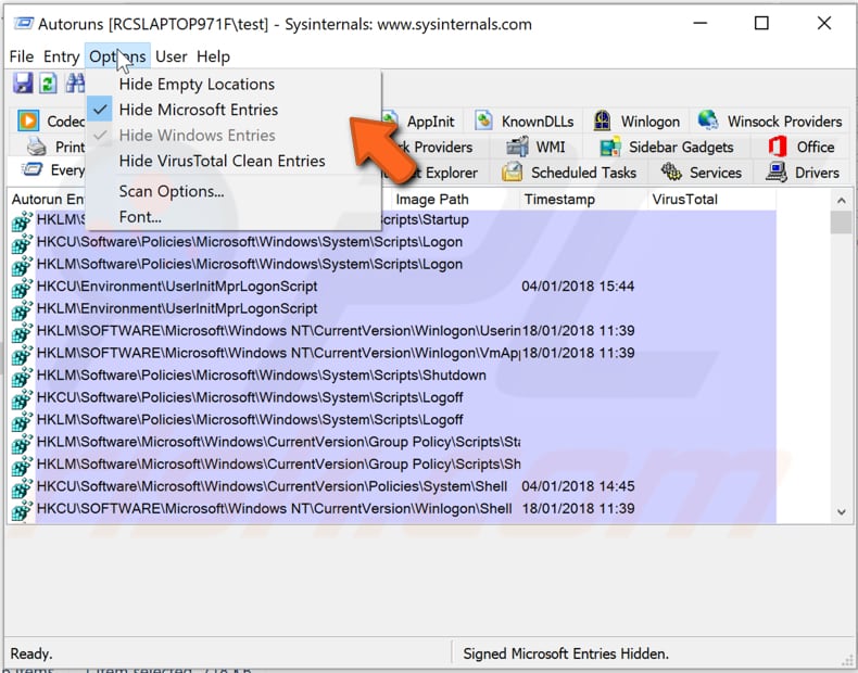how to remove malware manually step 3