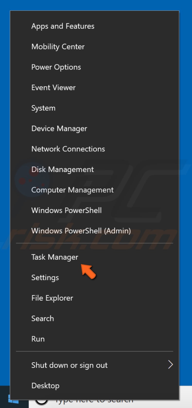 end tiworker.exe process using task manager step 1