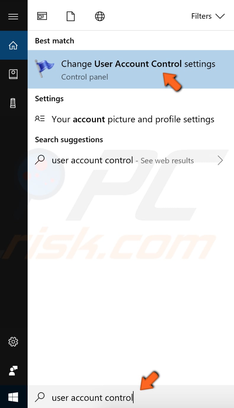 disable user account control step 1