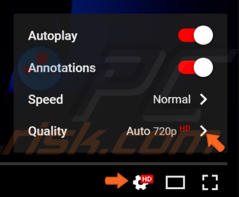 change video quality step 1